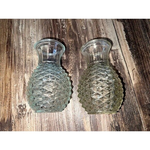 Vtg. Pineapple Shaped Glass set, Wexford Pressed Glass, Kitchen Decor, 6 Piece - Picture 7 of 12